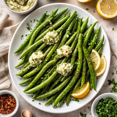 Image of Green Beans with Lemon Herb Butter
