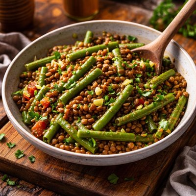 Image of Green Beans with Lentils