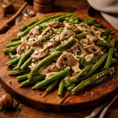 Image of Green Beans with Mushroom Cream