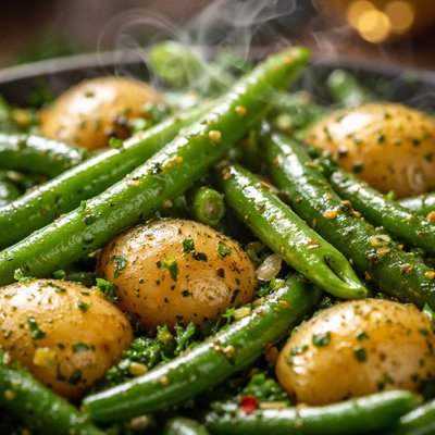 Image of Green Beans with New Potatoes
