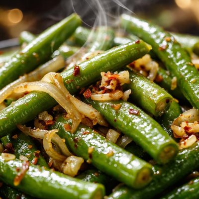 Image of Green Beans with Onion and Garlic