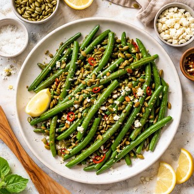 Image of Green Beans with Pepitas Raw Pumpkin Seeds
