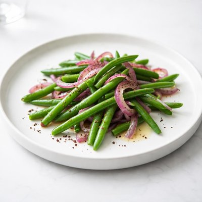 Image of Green Beans with Red Onions