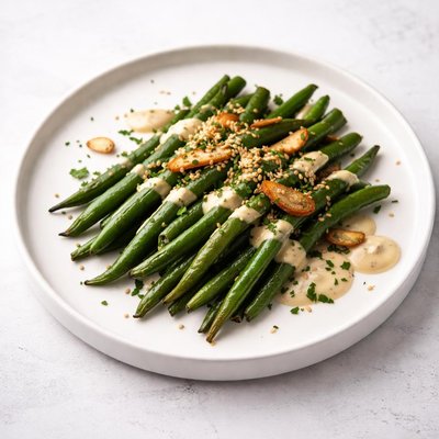 Image of Green Beans with Tahini and Garlic