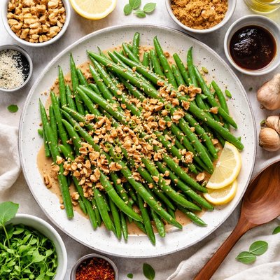 Image of Green Beans with Walnut Miso Sauce