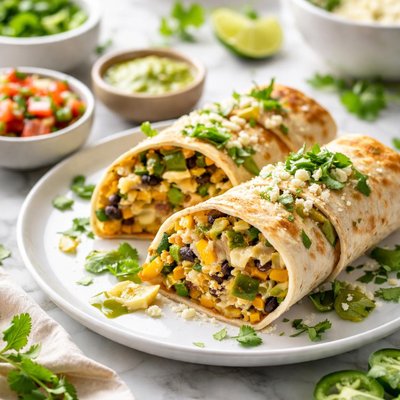 Image of Green Chile Calabasitas Burritos