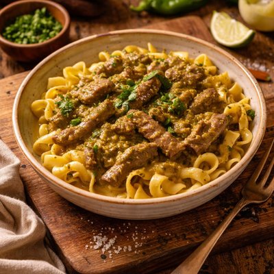 Image of Green Chile Stroganoff