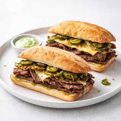 Image of Green Chili Roast Beef Sandwiches