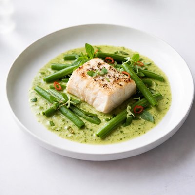 Image of Green Curry with Cod and Green Beans