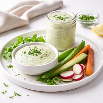 Image of Green Goddess Ranch Salad Dressing with Dip Variation