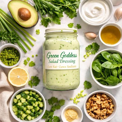 Image of Green Goddess Salad Dressing Low Fat Low Sodium