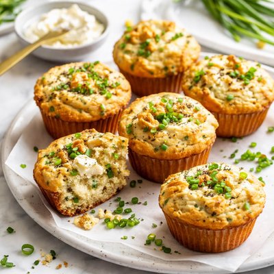 Image of Green Onion and Cream Cheese Muffins