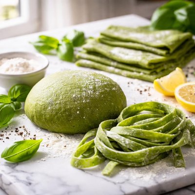 Image of Green Pasta Dough