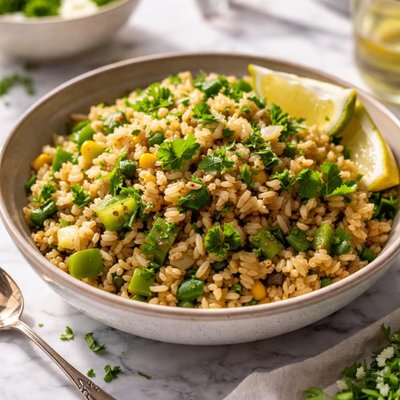 Image of Green Pepper Brown Rice