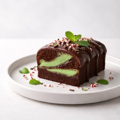 Image of Green Peppermint Chocolate Loaf Dessert