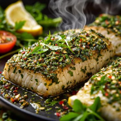 Image of Green Roasted Fish Fillets