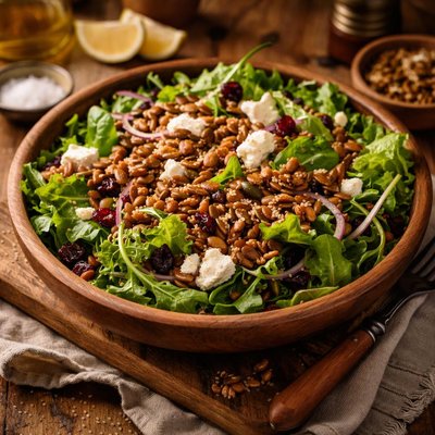 Image of Green Salad with Candied Pumpkin Seeds