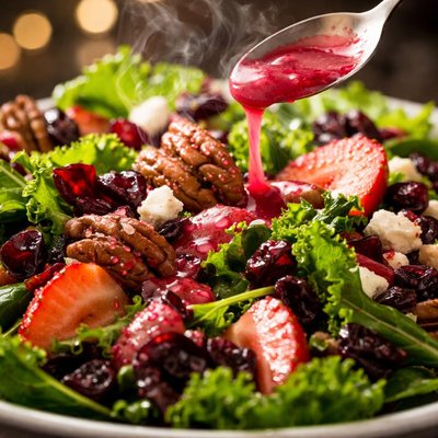 Image of Green Salad with Cranberry Vinaigrette