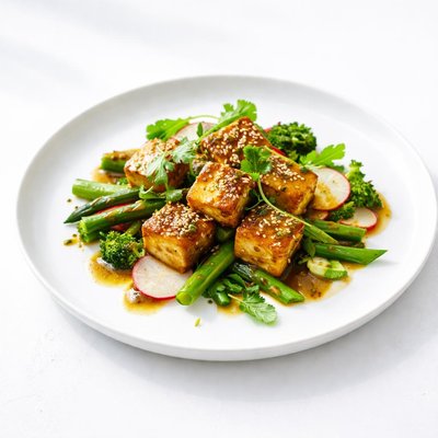 Image of Green Tea and Tamarind Marinated Tofu with Vegetables