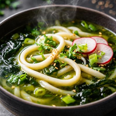 Image of Green Tea Broth with Udon Noodles Mark Bittman