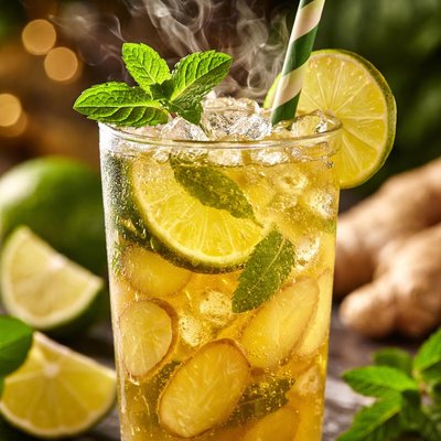 Image of Green Tea Ginger Sparkler