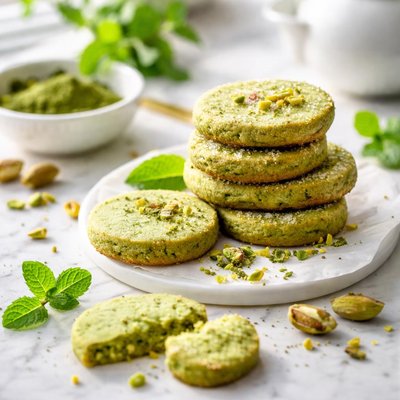 Image of Green Tea Shortbread Cookies