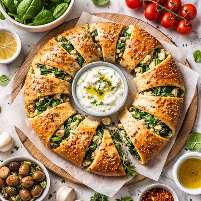 Image of Green White Feta Ring Spinach Feta