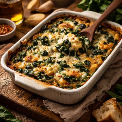 Image of Greens and Mozzarella Casserole