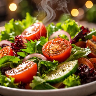 Image of Greens and Tomato Tomato Salad