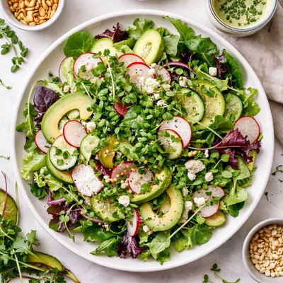 Image of Greens with Chive Dressing