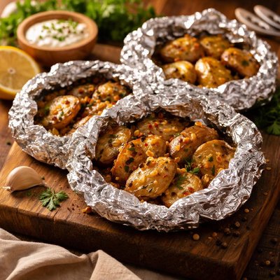 Image of Grill Potatoes in Foil