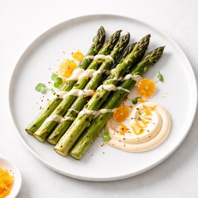 Image of Grilled Asparagus with Tangerine Mayonnaise