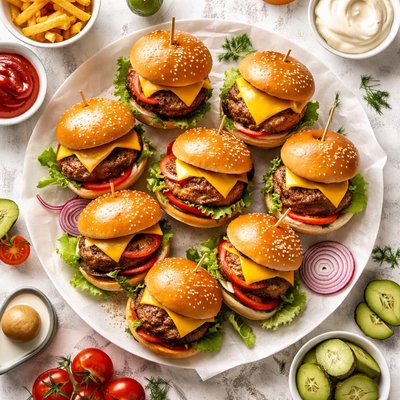 Image of Grilled Baby Cheeseburgers