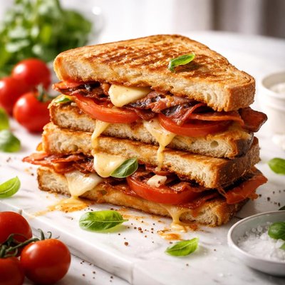 Image of Grilled Bacon Tomato and Cheese Sandwich