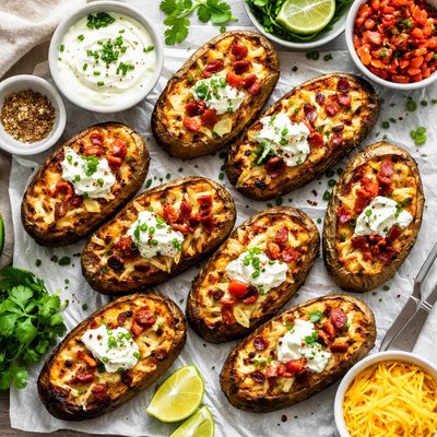 Image of Grilled Baked Potatoes