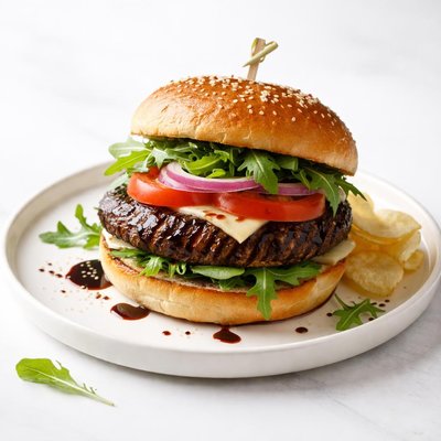 Image of Grilled Balsamic Portabella Mushroom Burger