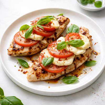 Image of Grilled Basil Tomato Goat Cheese Chicken