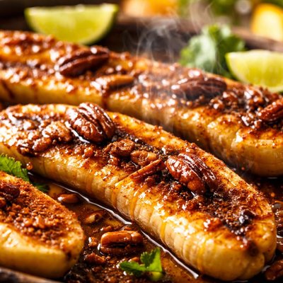 Image of Grilled Bbq Bananas with Rum
