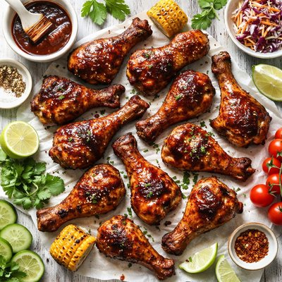 Image of Grilled Bbq Chicken Legs