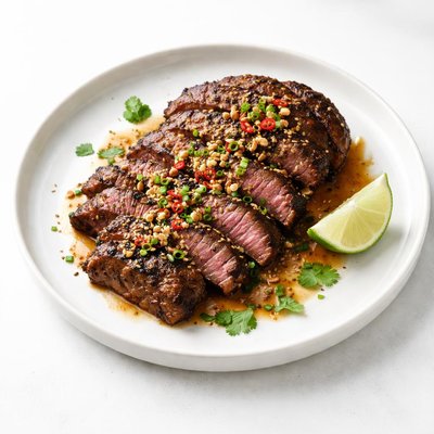 Image of Grilled Beef Steak in Thai Marinade
