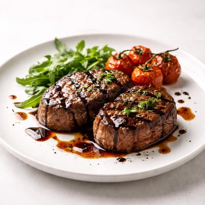 Image of Grilled Beef Tenderloin Steaks in Balsamic Marinade