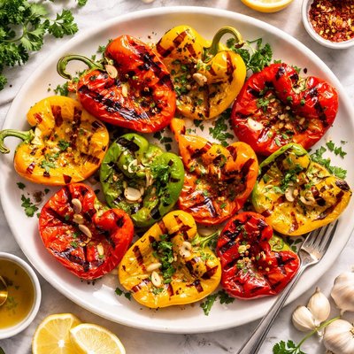 Image of Whole30 Grilled Bell Peppers