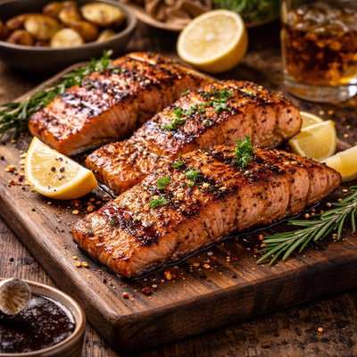 Image of Grilled Bourbon Salmon