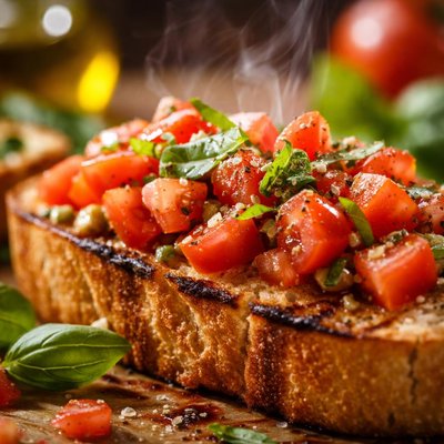 Image of Grilled Bread with Tomato