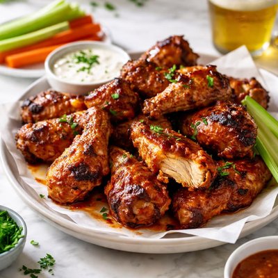 Image of Grilled Buffalo Wings with a Bite