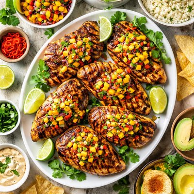 Image of Grilled Caribbean Chicken Guy Fieri