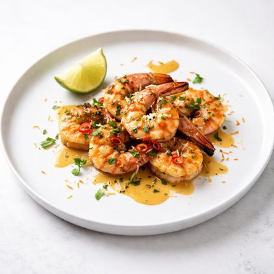 Image of Grilled Caribbean Coconut Shrimp with Rum Marinade