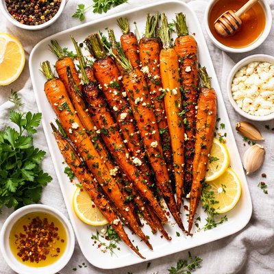 Image of Whole30 Grilled Carrots with Herbs and Honey