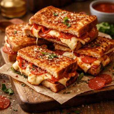 Image of Grilled Cheese Pizza Sandwiches
