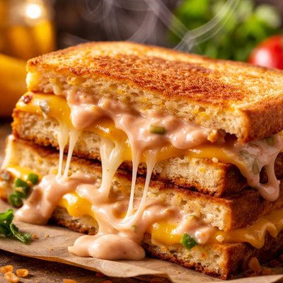 Image of Grilled Cheese with Thousand Island Dressing